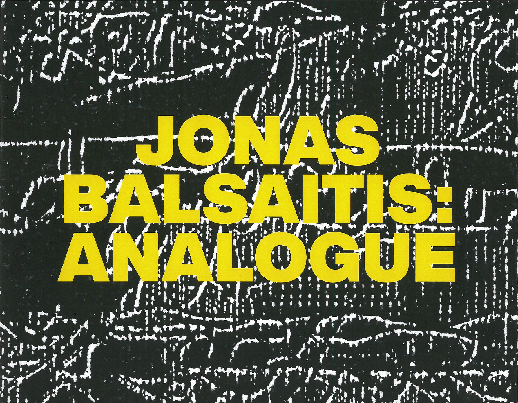 Jonas Balsaitis: Analogue cover