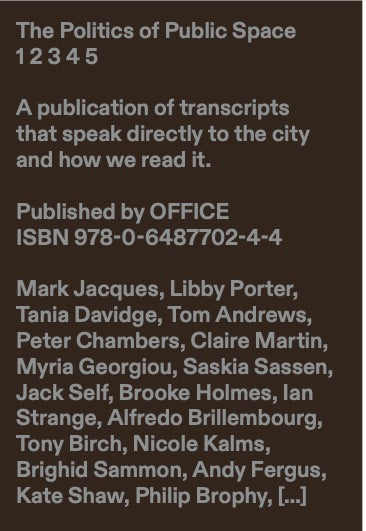 Politics of Public Space, the: Volume 1-5 cover