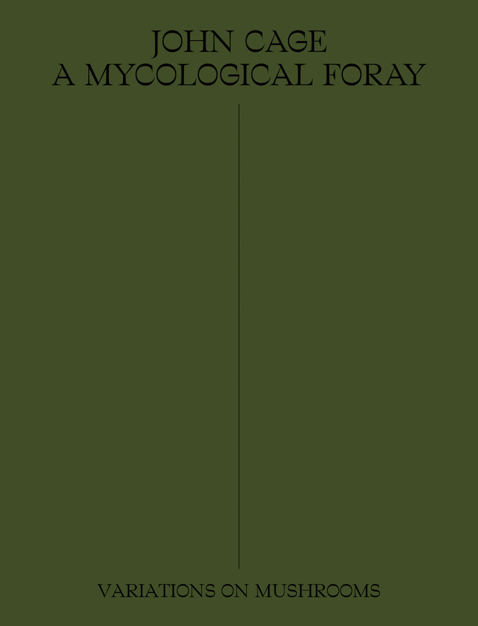 John Cage: A Mycological Foray cover