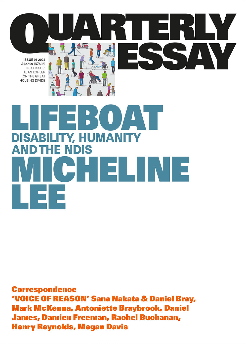 Quarterly Essay 91: Lifeboat [non-booktrade customers only] cover