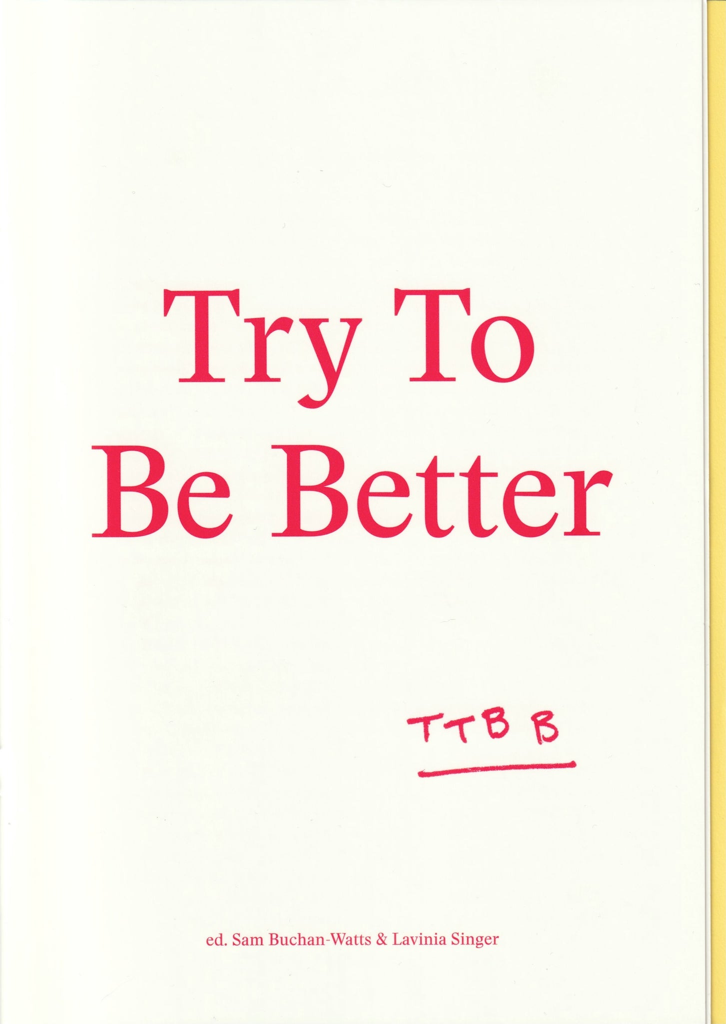 Try To Be Better cover