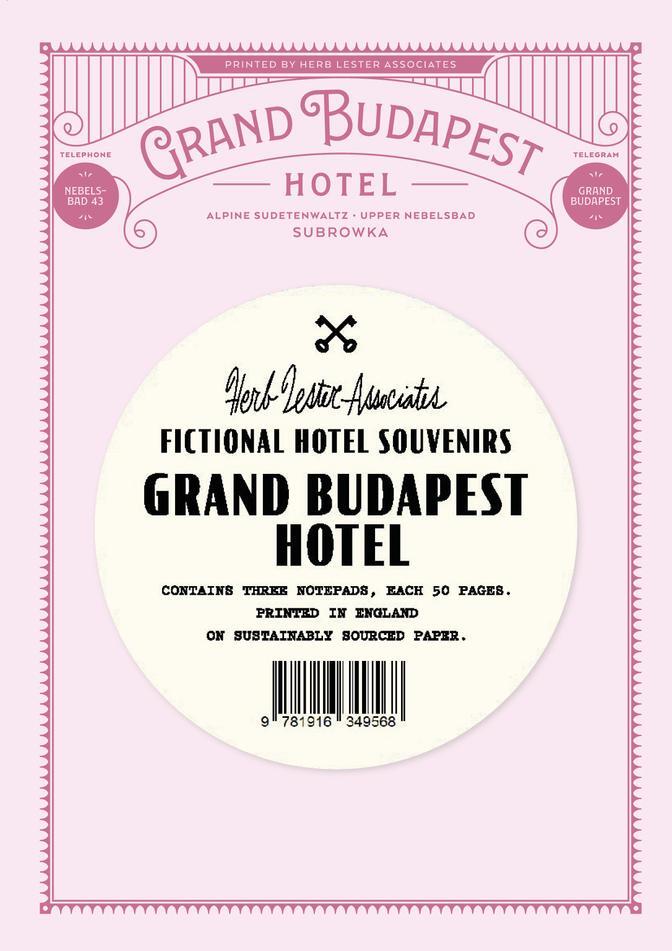Grand Budapest Hotel Notepad cover