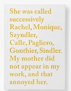 Sophie Calle: Rachel Monique cover