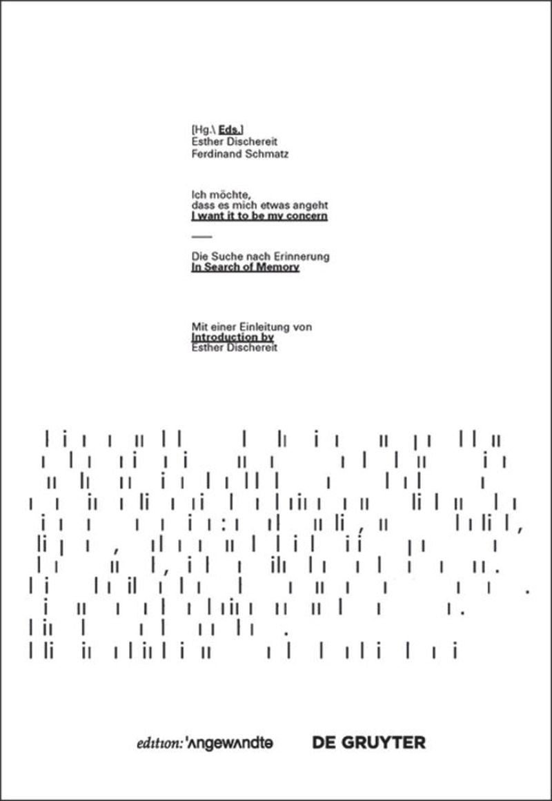 I Want It to Be My Concern: In Search of Memory cover