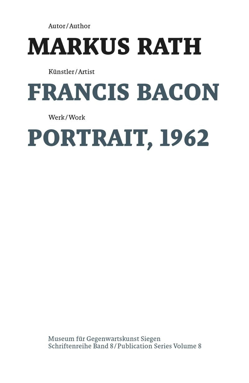 Francis Bacon: Portrait, 1962 cover