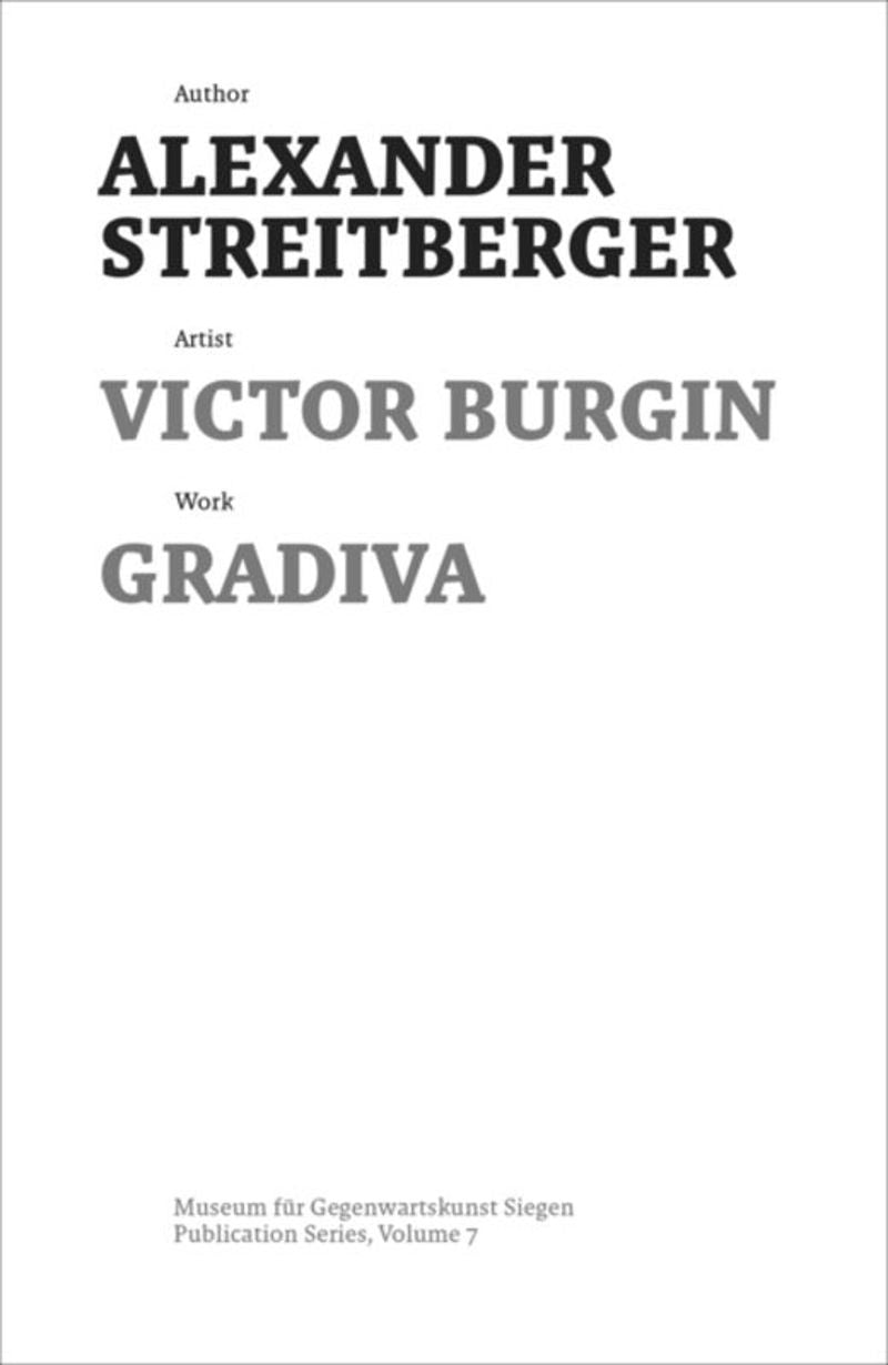 Victor Burgin: Gradiva cover