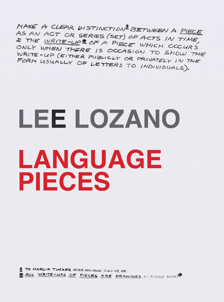 Lee Lozano: Language Pieces cover