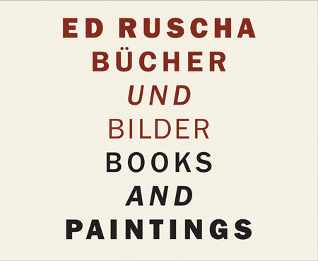 Ed Ruscha: Books and Paintings cover