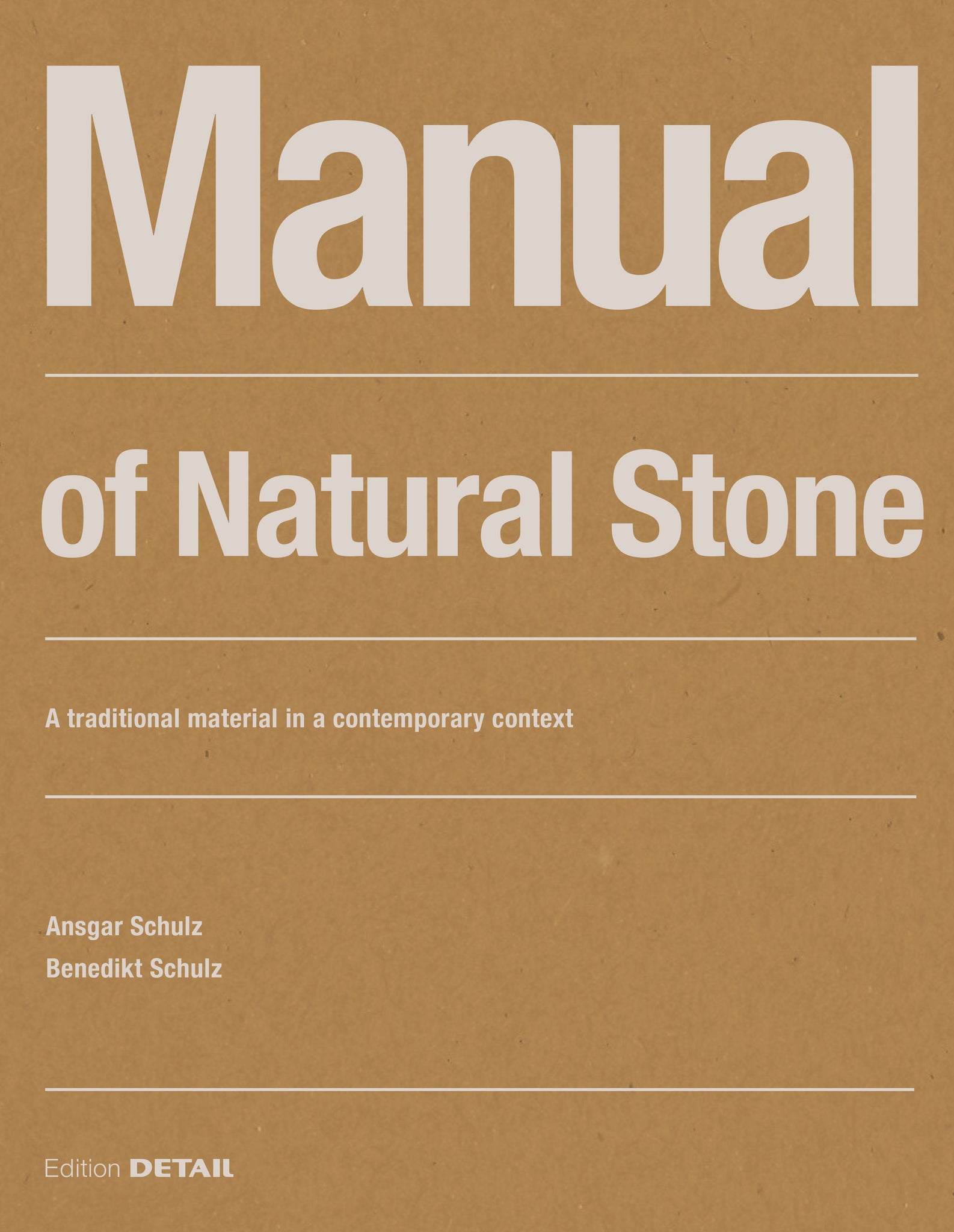 Manual of Natural Stone cover
