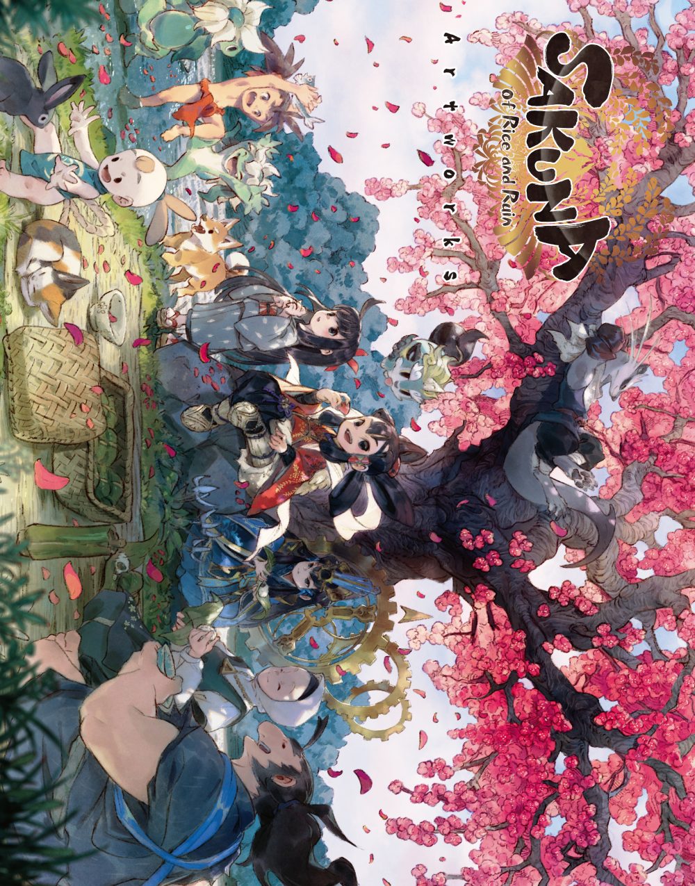Sakuna: Of Rice and Ruin Artworks (English-Japanese bilingual) cover
