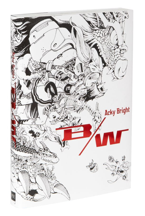 Acky Bright: Black & White Artwork (English-Japanese bilingual) cover