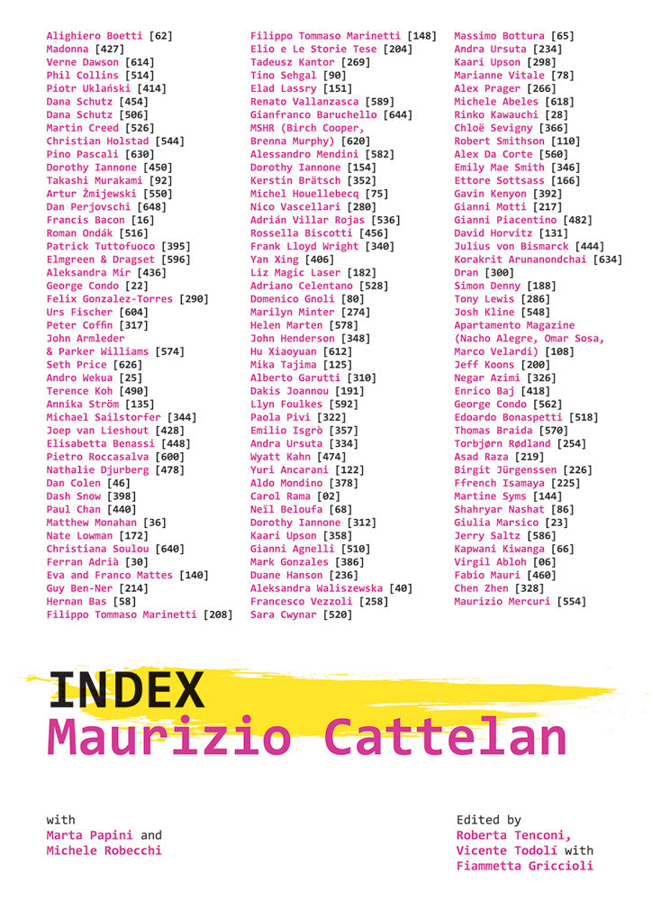 Maurizio Cattelan: Index cover