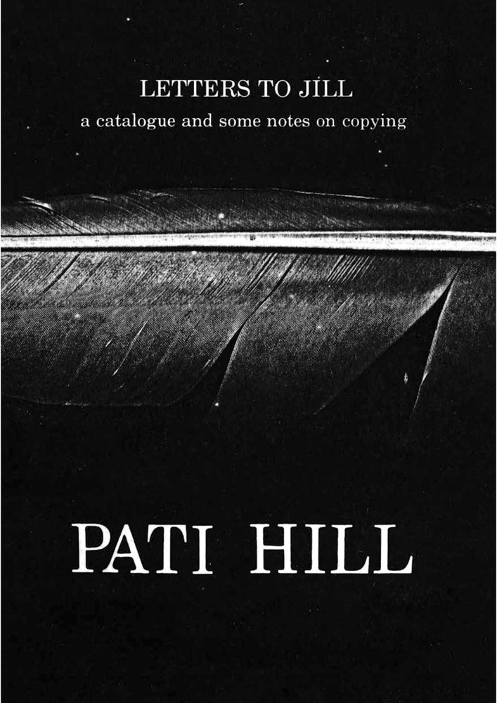 Pati Hill: Letters to Jill cover