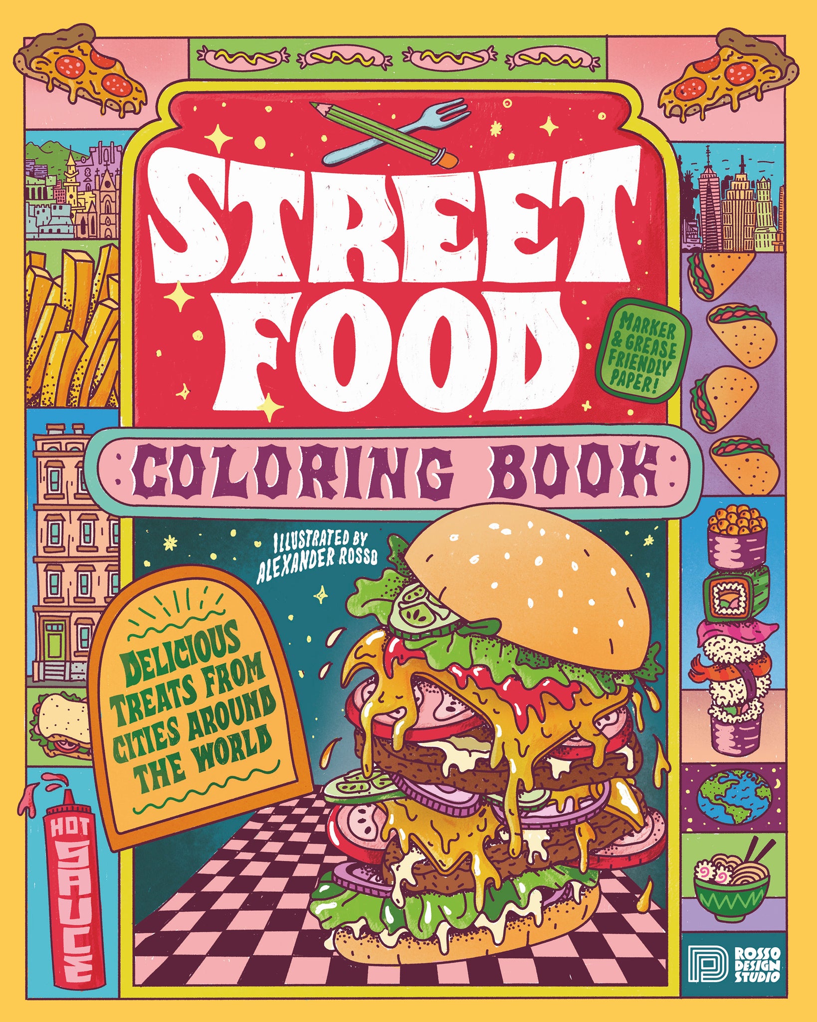Street Food Coloring Book cover